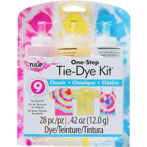 Tulip One-Step Tie-Dye 3 Color Kit, Easy Techniques, Vibrant & Permanent Fabric Designs Tie Dye, Classic Colors: Fuchsia, Yellow Turquoise