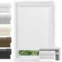 FIEKKRNR Cordless Cellular Shades, No Tools No Drill Light Filtering Honeycomb Shades Pleated Blinds for Windows Double Curved No-Pull Honeycomb Shade Semi-Blackout (White, 28" W x 48" H)