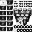 Norme 48 Pcs Bride or Die Bachelorette Party Supplies Till Death Do Us Party Decor with Can Sleeve Bag Scrunchie Sunglasses