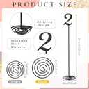 Therwen 20 Pcs Metal Table Numbers 1-20 Table Numbers for Wedding Reception 12 Inch Stainless Steel Party Desk Figure with Sturdy Holder Base for Banquet Wedding Party Event Catering(Black)