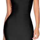 Meilun Womens Halter Fishtail Bandage Party Dress Elegant Wedding Guest Dress, Small