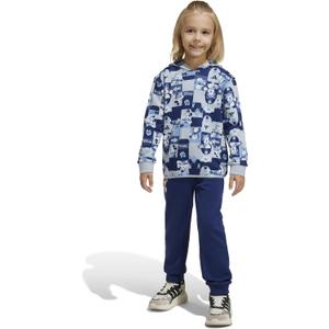 adidas girls Disney Mickey Mouse Jogger Set (Small, Wonder Blue Melange/Multicolor)