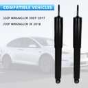 Front Shock Absorbers Compatible with Jeep Wrangler 2007-2017, Wrangler JK 2018, Replace OE 37285
