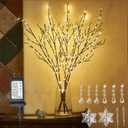 LITBLOOM Lighted Brown Willow Branches 200 Fairy Lights 32IN Plug in with Timer and Dimmer, Tree Branch with Lights for Home Holiday Christmas Decoration