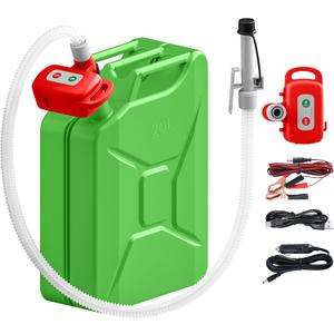 Nitigo Fuel Transfer Pump Electric With Auto-Stop Sensor Leak Protection, 3.2GPM 72" Long Hose Lithium Battery Rechargeable Portable Automatic Gas Can Pump, for Gasoline/Diesel/Kerosene/Water, Red