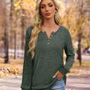 XIEERDUO Sweater for Women Winter Clothing Long Sleeve Shirts Fall Fashion Must Haves Comfiest Airport Outfits Trendy (Green, XL)