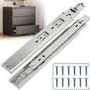 20 Inch Soft Close Drawer Slides 10 Pairs (20pcs) Side Mount Rails- Heavy Duty Full Extension Ball Bearing –Drawer Slide Glides For Cabinet Kitchen, Dresser Runners - Draw slides Sliders 100LB