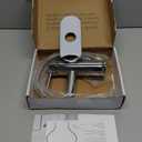 Chrome Bathroom Faucet 1 Hole, Greenspring Single Lever Bathroom Sink Faucets Modern Deck Mount One Hole Lavatory Vanity Faucet with Deck Plate and Supply Line, Brass (Short)