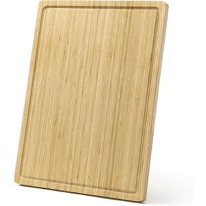 20x15 Inch Bamboo Cutting Board for Kitchen - Large Wooden Chopping Board with Juice Groove & Handle, Multipurpose Butcher Block for Meat/Vegetables, Reversible Wood Charcuterie Cheese Serving Board