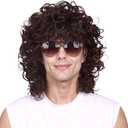 Amazon.com: FantaLook Short Curly Brown Halloween Cosplay Wig for Men : Clothing, Shoes & Jewelry