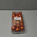 Hollyone 1.57" Orange Christmas Ornaments - 36 Pcs Mini Shatterproof Balls - Christmas Tree Decorations - Small Xmas Ornaments with Hanging Loop - Wedding, Holiday, Party, Home Decor