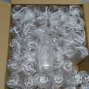 Lueumxc 48 Pack Plastic Champagne Flutes, 9 Oz Ribbed Stemless Disposable Gold Rim Plastic Toasting Glasses Shatterproof Recyclable and BPA-Free Perfect For Wedding