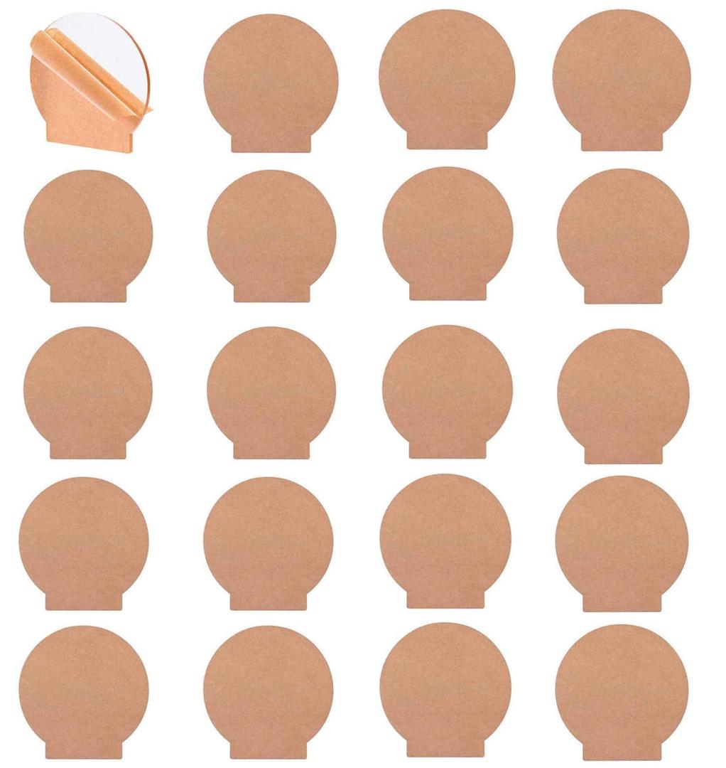 20 Pcs 2 mm Round Acrylic Sheet Clear Cast for LED Light Base,0.08"(2mm) Thick, Plastic Glass Panel with Protective Paper for Table Sign, DIY Display Project