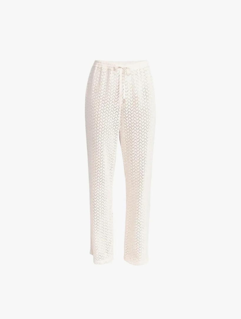 Roxy Women's Beach Flare Leg Casual Drawstring Elastic Waist Linen, Everyday Wear, Summer Pant Size S