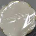 LIYH 120 Pcs 7.5 Inch Black and Clear Gold Plastic Disposable Dessert Plates - Small Cake Plates with Gold Rim Round Flower Salad Plate for Tea Party Birthday