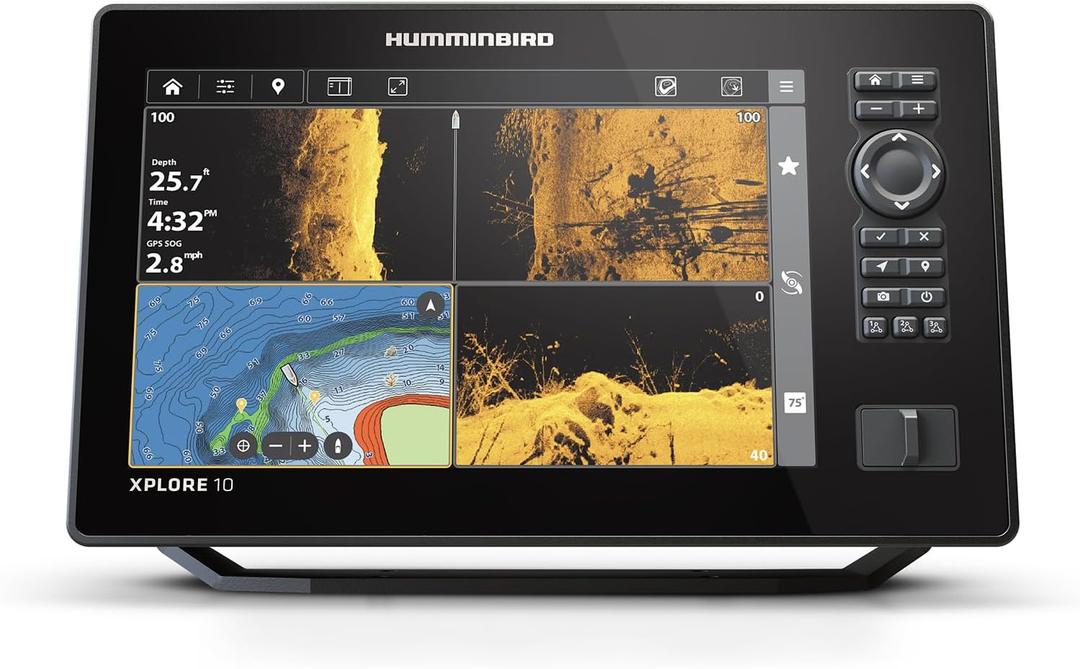 Humminbird XPLORE Series GPS Fish Finder MEGA Side Imaging+ & HD Touchscreen Display (10-Inch Display)