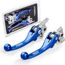 Funparts Dirt Bike Brake Clutch Lever Set,Pivot Adjustable Titanium Alloy for FE501 FE501S FE450 FE350 FE250 TE125 TE150 TE250i TE300i TX125 FC250 2014-2023 125-450F MC/EX 2021-2023 Blue