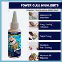 Eastyle Super Glue Gel Clear: 2oz/60ml Large Capacity, Strong All Purpose Adhesive for Plastic Metal Wood Rubber, Waterproof Flexible Non-Yellowing, Instant Bond for Home Repair Crafts, 1 Pack