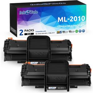 INK E-SALE Compatible Toner Cartridge Replacement for Samsung ML2010 ML-2010D3 ML-1610 (Black, 2-Pack), for use with Samsung ML 2010 MLT-D119S ML-2510 ML-2570 ML-2010P ML-1610 SCX-4321 Printer