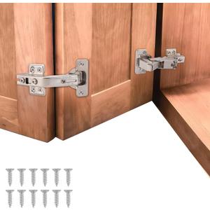HBL' 165 & 135 Soft Close Cabinet Hinges for Lazy Susan Bifold Doors, Concealed European Hinges, Full Overlay, Adjustable Hinge, 2 x 165 + 2 x 135 Hinges for Pie Cut Corner Cabinets