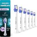 Philips Sonicare S2 Sensitive - Genuine Replacement Electric Toothbrush Heads, White, 6 Pack, HX6056/77