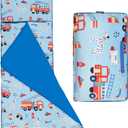 Wildkin Kids Plush Nap Mat  Soft, Cozy, Convenient for Daycare & Preschool (Firefighters)