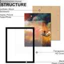 2 x FULDGAENR 11x14 Picture Frame, Black Frames for 11 x 14 Inch Photo Poster Certificate, High Transparency Wall/Tabletop Frame with Horizontal Vertical Display (Black | 11"x14")