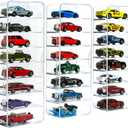 KISLANE 24 Toy Cars Display Case Compatible with Toy Cars, Transparent Acrylic Display Case Matchbox Cars