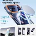 Maledan for iPhone 17 Pro Max Case - Clear Magnetic 17 Pro Max Phone Case with Magsafe, Camera Control, Aluminum Camera Frame, Military Grade Protection Phone Cover for iPhone 17 Pro Max Clear Orange