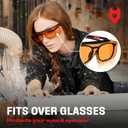 NoCry Blue Light Blocking Safety Glasses Over Eyeglasses with 100% UV Protection UV Light Protection with Anti-Fog & Anti-Scratch Lenses; ANSI Z87.1 Certified Adjustable Temples with Anti-Slip Tip