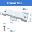 Replacement Sash Lock for F2590 Windows, 2-1/4" Mounting Hole Center Sash Lock with Screws, Window Latch Replacement for Vertical and Horizontal Sliding Windows (White-4Pcs)
