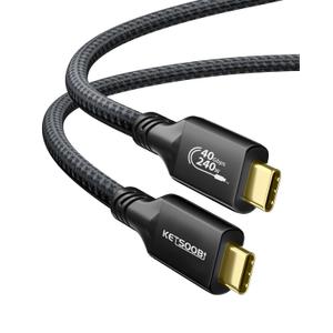 40Gbps Thunderbolt 4 Cable 3.3ft with 8K Video and 240W Charging - 1m, Compatible with USB4, Thunderbolt 3 Cable and USB-C