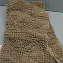 H.VERSAILTEX Bathroom Rugs Sets 2 Piece Non Slip Thick Shaggy Chenille Bathroom Rug Mat Set Extra Soft and Absorbent Striped Floor Rugs, Machine-Washable, Taupe Brown