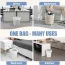 8 x Small Trash Bags 4 Gallon - 100 Count 4 Gallon Trash Bag, Unscented Small Garbage Bags Bathroom Trash Bags, White 4 Gal Trash Can Liners