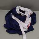 Aleumdr Women's Tankini Bathing Suits Two Piece Tummy Control Swim Dress High Waist Boyshort Printed Padded Swimsuit with Pockets Blue Stripe XX-Large