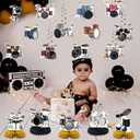 3 x Drum Party Decorations Drum Music Birthday Party Decor Supplies Includes Happy Banner Hanging Swirls Cute Drum Honeycomb Centerpiece