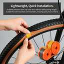 Self-Adhesive Bike Tire Liners, TPU Material with Translucent Mesh, Orange, Lightweight Quick Installation for Mountain and Road Bikes