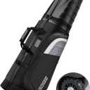 findway Golf Travel Bags for Airlines with Wheels and ABS Hard Case Top, Protect Your Clubs, Waterproof 1680D Oxford Fabric and Oversize Tank Wheels, Lightweight and Easy to Maneuver (Black)