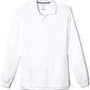 French Toast boys Pique Polo School Uniform Shirt With Long Sleeves for Boys and Girls 2T