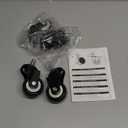 HOLKIE Caster Wheels 2 inch with No Brake Casters Set of 4, Threaded Stem 3/8" -16 x 1 (Diameter 3/8", Length 1") Swivel Set of 4 Heavy Duty Castors Black