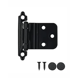 JQK 3/ 8 Inch Inset Cabinet Door Hinges Black, 20 Pack 10 Pairs Flush Face Mount Cupboard Kitchen Hardware Hinges Max fit 9mm/ 0.375” Step Door, CH201-BK-P20

ID: 140887371 UPC: 8082819