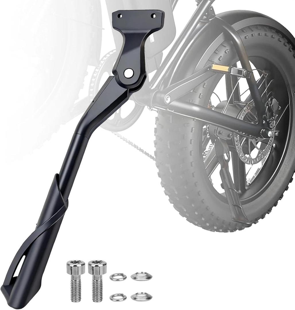 Heavy Duty Adjustable Ebike Kickstand for Ridstar Q20 and Q20 Pro, Black Alloy Steel Replacement Kick Stand, Side Support Accessories for Ridstar Q20 Electric Bicycle (1 Piece)