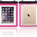 Tablet Waterproof Case Water Proof Dry Bag Pouch Fit for Samsung Galaxy Tab A9+/ S6 Lite/ A7 10.4/ A8 10.5/ S6 5G/ Fit for iPad 10.9 10.2 9.7/ Air 11 10.5 9.7/ Pro 11/ Pixel Tablet 11 (Pink)