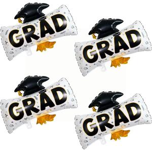 Graduation Cap Balloon Grad Balloons Graduation Diploma, Cap, and Hat Balloons for Class of 2026 Party Decorations