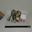 14 LED Drawing Board 7 Colors Light Acrylic Dry Erase Lumiboard for Kids with Stand 2 Modes as Night Light for Room/Store/Office Ideal Gift for Festival Decoration 7 Markers