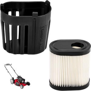 36905 Air Filter & 37122 Filter Cover Compatible with Toro Recycler 20016 20017 20018 Lawn Mower, for Tecumseh OVRM65 OVRM12 LEV100 LEV115 LEV120, Craftsman 33331