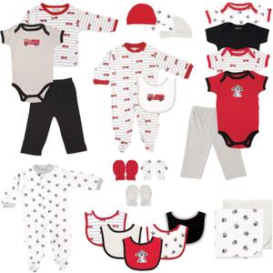 Luvable Friends Unisex Baby Layette Gift Cube (0-6 Months, Fire Truck)
