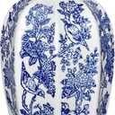 Blue and White Vase 9.6 Inch Vintage Blue Ceramic Vase for Home Decor | Decorative Porcelain Floral Bird Chinoiserie Ceramic Vases for Centerpiece Living Room Kitchen Shelf