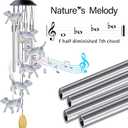 Dog Solar Wind Chimes with 4 Music Aluminum Tubes, Wind Chimes of Outside, 7 Colors Changing Outdoor Waterproof Crystal Dog LED Wind Bell, Home Party Yard Garden Decor