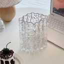 Crystal Wavy Glass Vase - Diamond